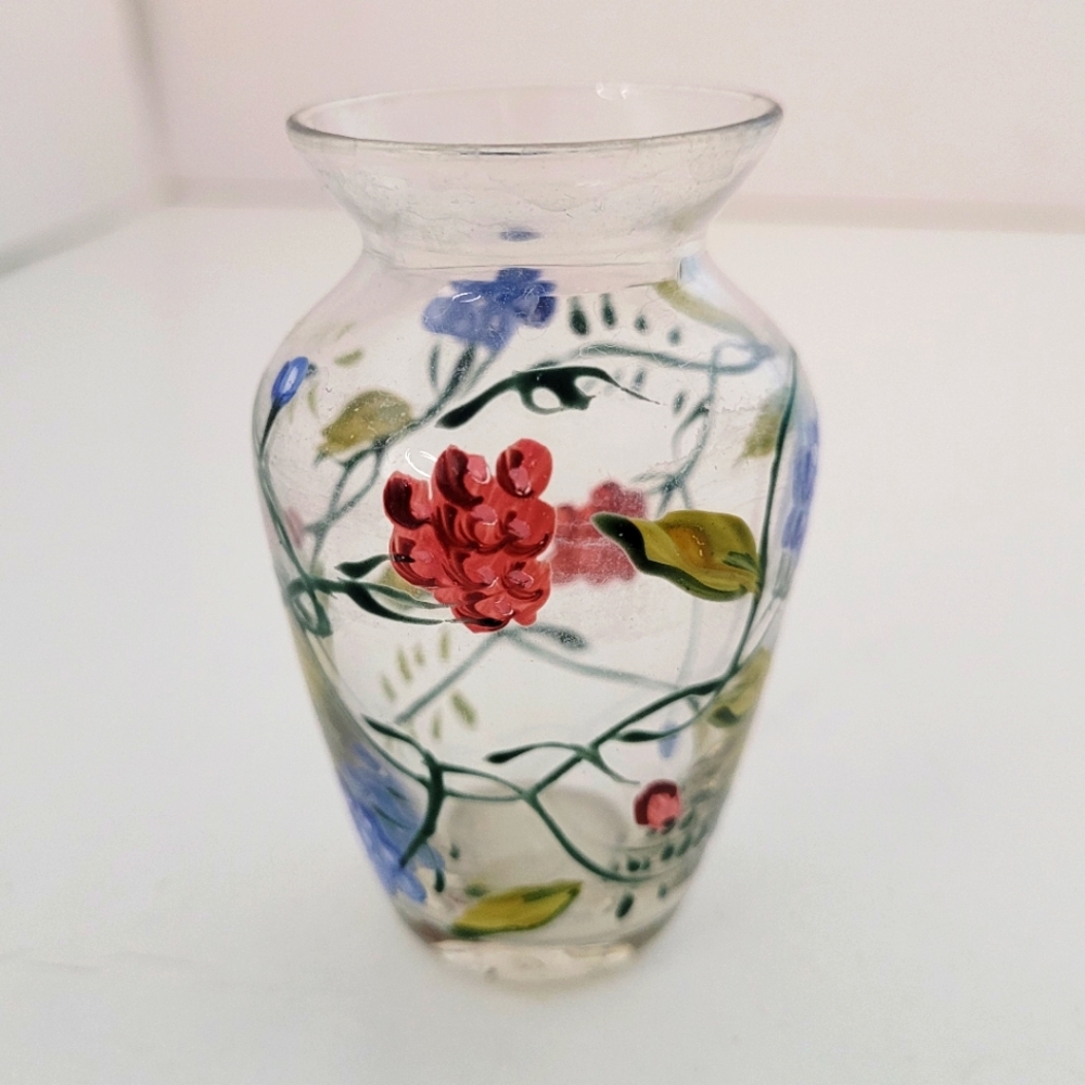 flower vase hand painted miniature